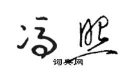 駱恆光馮照草書個性簽名怎么寫