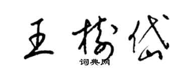 梁錦英王樹岱草書個性簽名怎么寫