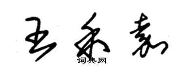 朱錫榮王禾嘉草書個性簽名怎么寫