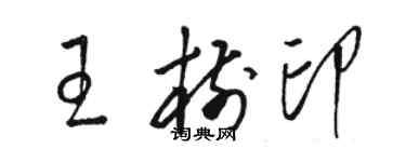 駱恆光王樹印草書個性簽名怎么寫