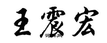 胡問遂王震宏行書個性簽名怎么寫