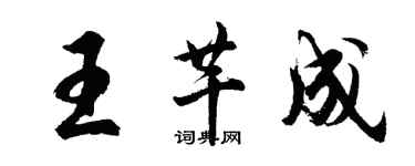 胡問遂王芊成行書個性簽名怎么寫