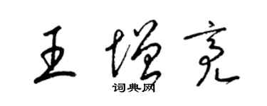 梁錦英王增亮草書個性簽名怎么寫