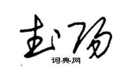 朱錫榮武陽草書個性簽名怎么寫