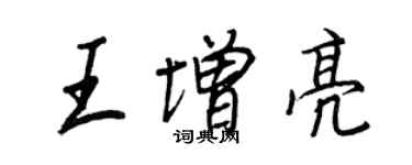 王正良王增亮行書個性簽名怎么寫