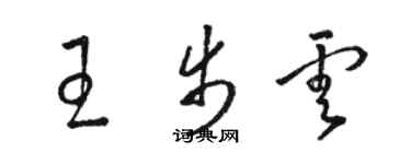 駱恆光王步雲草書個性簽名怎么寫