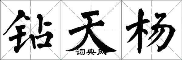 翁闓運鑽天楊楷書怎么寫