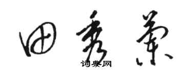 駱恆光田秀蘭草書個性簽名怎么寫