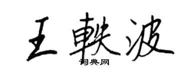 王正良王軼波行書個性簽名怎么寫