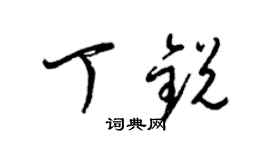 梁錦英丁銳草書個性簽名怎么寫