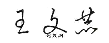 駱恆光王文赫草書個性簽名怎么寫