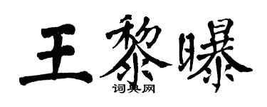 翁闓運王黎曝楷書個性簽名怎么寫
