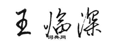 駱恆光王臨深行書個性簽名怎么寫