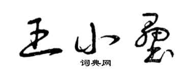 曾慶福王小壘草書個性簽名怎么寫