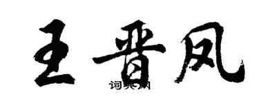 胡問遂王晉鳳行書個性簽名怎么寫