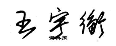 朱錫榮王宇衡草書個性簽名怎么寫