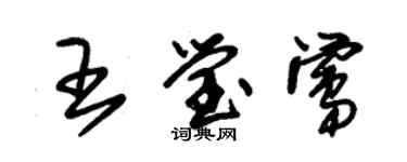 朱錫榮王瑩鶯草書個性簽名怎么寫