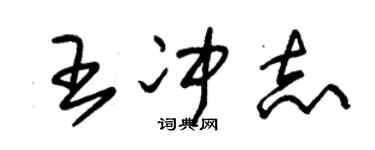朱錫榮王沖志草書個性簽名怎么寫