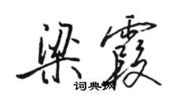 駱恆光梁霞行書個性簽名怎么寫