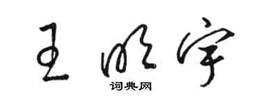 駱恆光王明宇草書個性簽名怎么寫