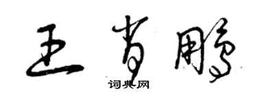 曾慶福王肖鵬草書個性簽名怎么寫