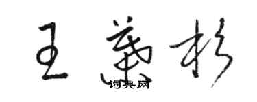 駱恆光王葉杉草書個性簽名怎么寫