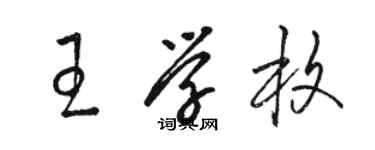 駱恆光王學枚草書個性簽名怎么寫