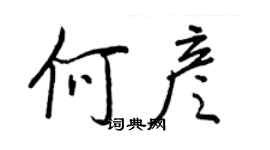 王正良何彥行書個性簽名怎么寫