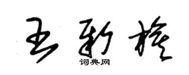 朱錫榮王新旗草書個性簽名怎么寫