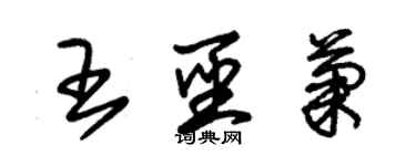 朱錫榮王聖菊草書個性簽名怎么寫