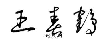 曾慶福王春鶴草書個性簽名怎么寫