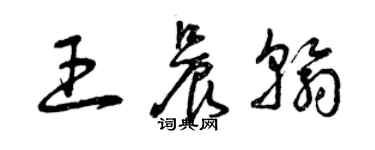 曾慶福王晨翰草書個性簽名怎么寫