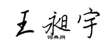 王正良王昶宇行書個性簽名怎么寫