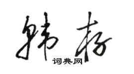 駱恆光韓存草書個性簽名怎么寫