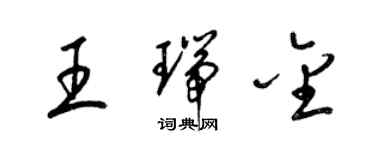 梁錦英王瑞金草書個性簽名怎么寫