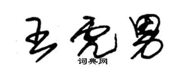 朱錫榮王虎男草書個性簽名怎么寫