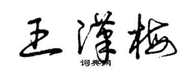 曾慶福王漢梅草書個性簽名怎么寫