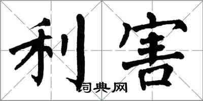 翁闓運利害楷書怎么寫