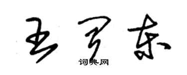 朱錫榮王聞東草書個性簽名怎么寫