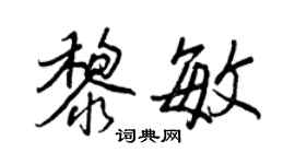 王正良黎敏行書個性簽名怎么寫