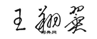 駱恆光王翔翼草書個性簽名怎么寫