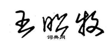 朱錫榮王昭牧草書個性簽名怎么寫