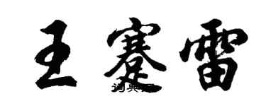 胡問遂王蹇雷行書個性簽名怎么寫