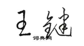 駱恆光王鍵草書個性簽名怎么寫