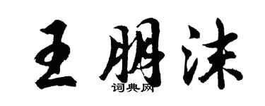 胡問遂王朋沫行書個性簽名怎么寫