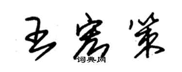 朱錫榮王宏策草書個性簽名怎么寫