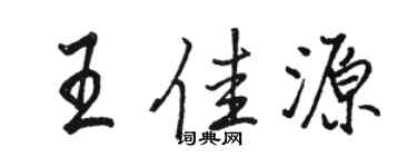 駱恆光王佳源行書個性簽名怎么寫