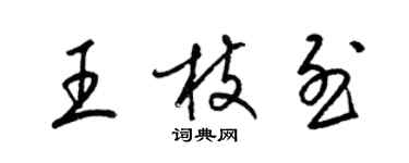 梁錦英王枝烈草書個性簽名怎么寫