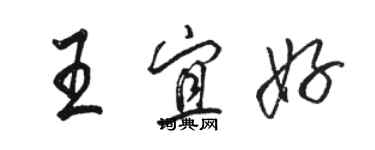 駱恆光王宜好行書個性簽名怎么寫