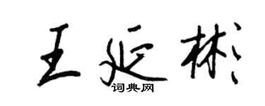 王正良王延彬行書個性簽名怎么寫